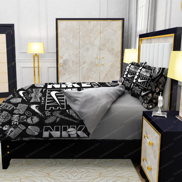 Nike Just Do It Black Background Bedding Sets - Image 6