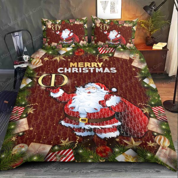 Santa Claus Dior Merry Christmas Bedding Sets - Image 2