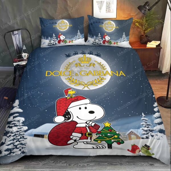 Snoopy Dog Dolce & Gabbana Merry Christmas Bedding Sets - Image 2
