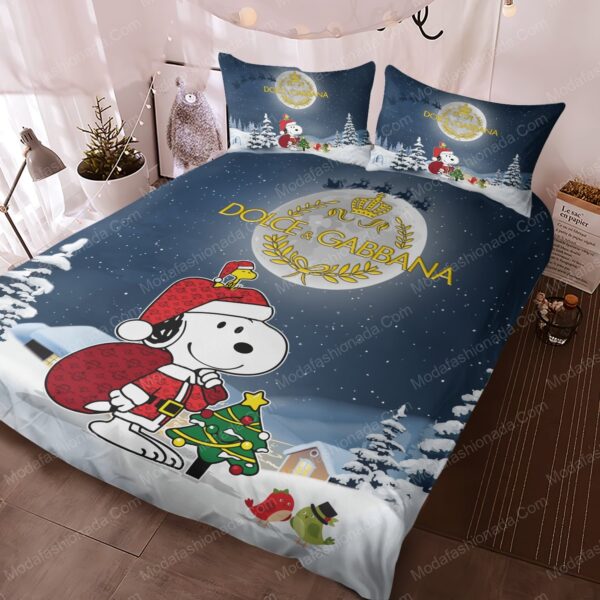 Snoopy Dog Dolce & Gabbana Merry Christmas Bedding Sets - Image 3