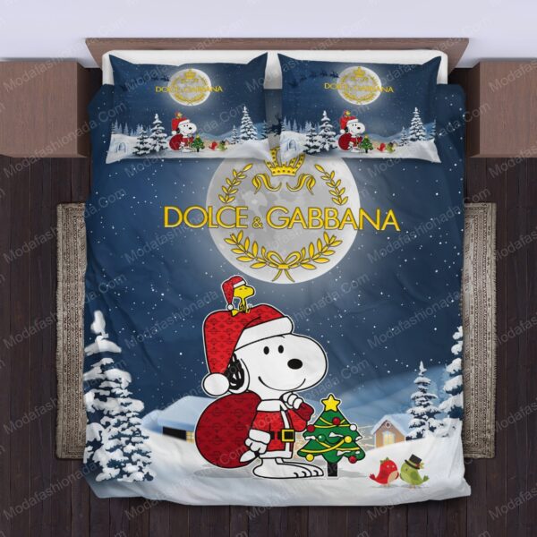 Snoopy Dog Dolce & Gabbana Merry Christmas Bedding Sets