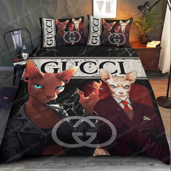 Sphynx Cat Gucci Bedding Sets - Image 2