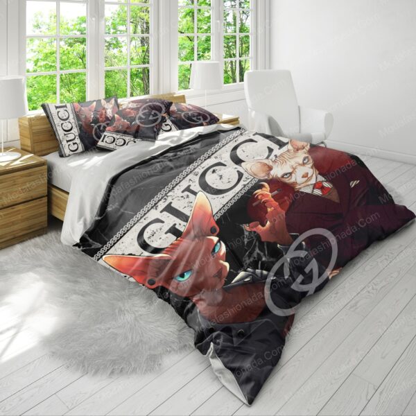 Sphynx Cat Gucci Bedding Sets - Image 4