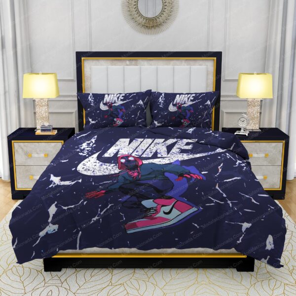 Spider Man And Famous Nike Air Jordan Design & Quality Comfortable 4 Pieces Bedding Sets