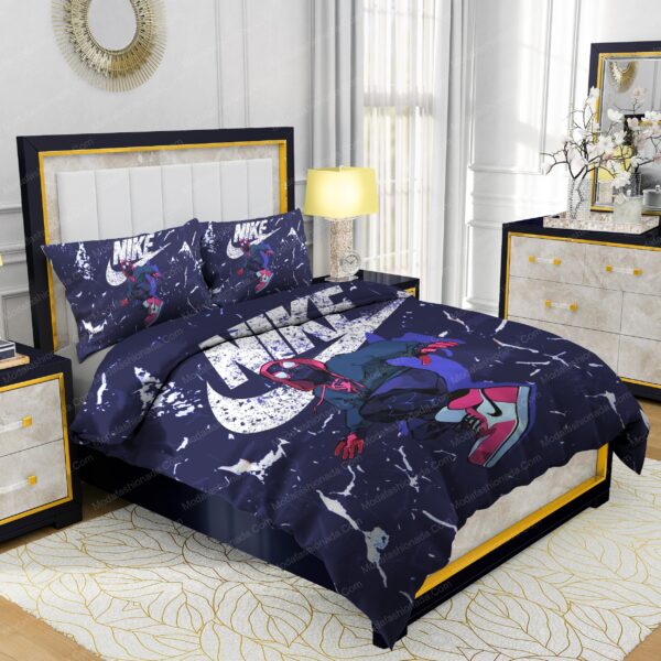 Spider Man And Famous Nike Air Jordan Design & Quality Comfortable 4 Pieces Bedding Sets - Image 2