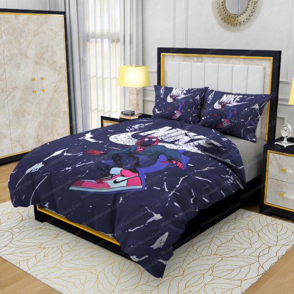 Spider Man And Famous Nike Air Jordan Design & Quality Comfortable 4 Pieces Bedding Sets - Image 3