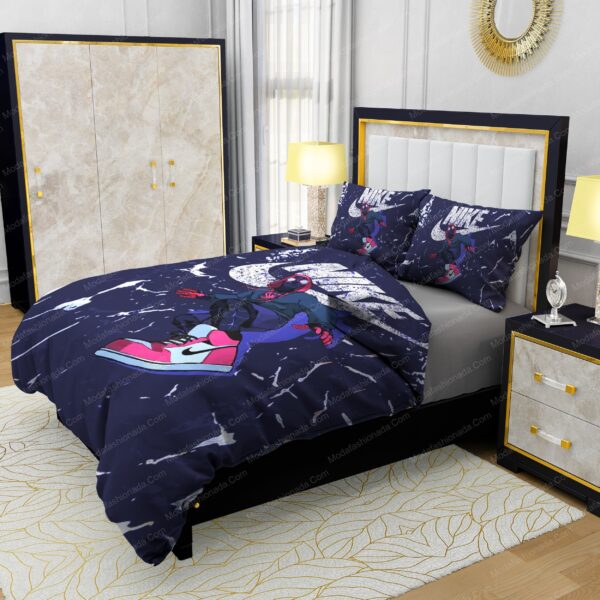 Spider Man And Famous Nike Air Jordan Design & Quality Comfortable 4 Pieces Bedding Sets - Image 4
