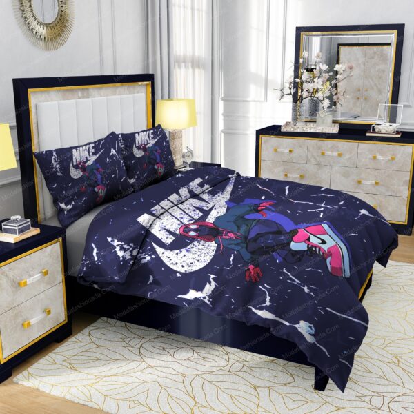 Spider Man And Famous Nike Air Jordan Design & Quality Comfortable 4 Pieces Bedding Sets - Image 5