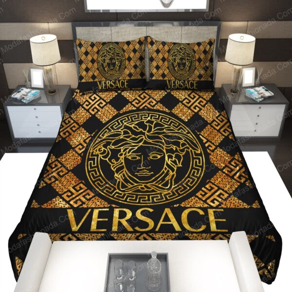 Versace Logo Yellow Pattern Bedding Sets