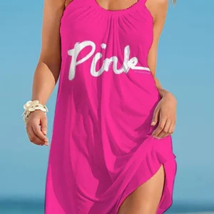 Pink Summer Beach Dress - bazzada Store