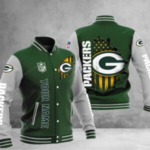 Green Bay Packers Baseball Jacket Gift For Fan 0113 - bazzada Store
