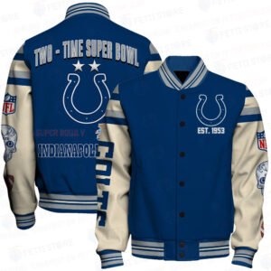 Indianapolis Colts National Football League Champions Print Baseball Jacket, Varsity Jacket SFAT V2 - bazzada Store