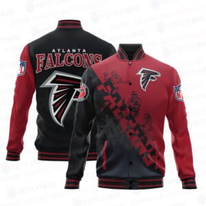 Atlanta Falcons National Football League Print Baseball Jacket, Varsity Jacket SHDL - bazzada Store