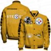 Pittsburgh Steelers National Football League Print Baseball Jacket, Varsity Jacket STM V6 - bazzada Store