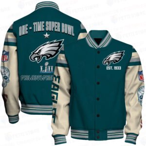 Philadelphia Eagles National Football League Champions Print Baseball Jacket, Varsity Jacket SFAT V2 - bazzada Store