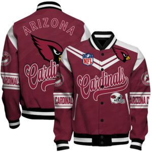 Arizona Cardinals American Football League Pattern Baseball Jacket, Varsity Jacket SH1 V2 - bazzada Store