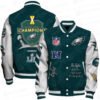 Philadelphia Eagles X Champions Print Baseball Jacket, Varsity Jacket SFAT V9 - bazzada Store