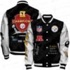Pittsburgh Steelers 6X Champions Print Baseball Jacket, Varsity Jacket SFAT V9 - bazzada Store
