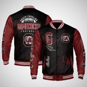 South Carolina Gamecocks | NCAA Pattern Baseball Jacket, Varsity Jacket V12 - bazzada Store