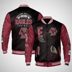 Boston College Eagles | NCAA Pattern Baseball Jacket, Varsity Jacket V12 - bazzada Store