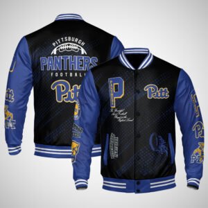 Pittsburgh Panthers | NCAA Pattern Baseball Jacket, Varsity Jacket V12 - bazzada Store
