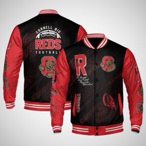 Cornell Big Red | NCAA Pattern Baseball Jacket, Varsity Jacket V12 - bazzada Store
