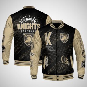 Army Black Knights | NCAA Pattern Baseball Jacket, Varsity Jacket V12 - bazzada Store