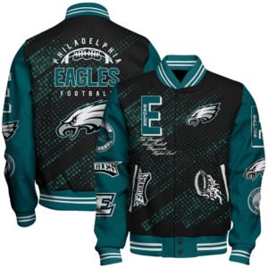 Philadelphia Eagles | National Football League Pattern Baseball Jacket, Varsity Jacket V13 - bazzada Store