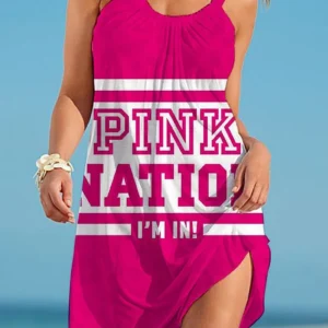 Pink Summer Beach Dress - bazzada Store