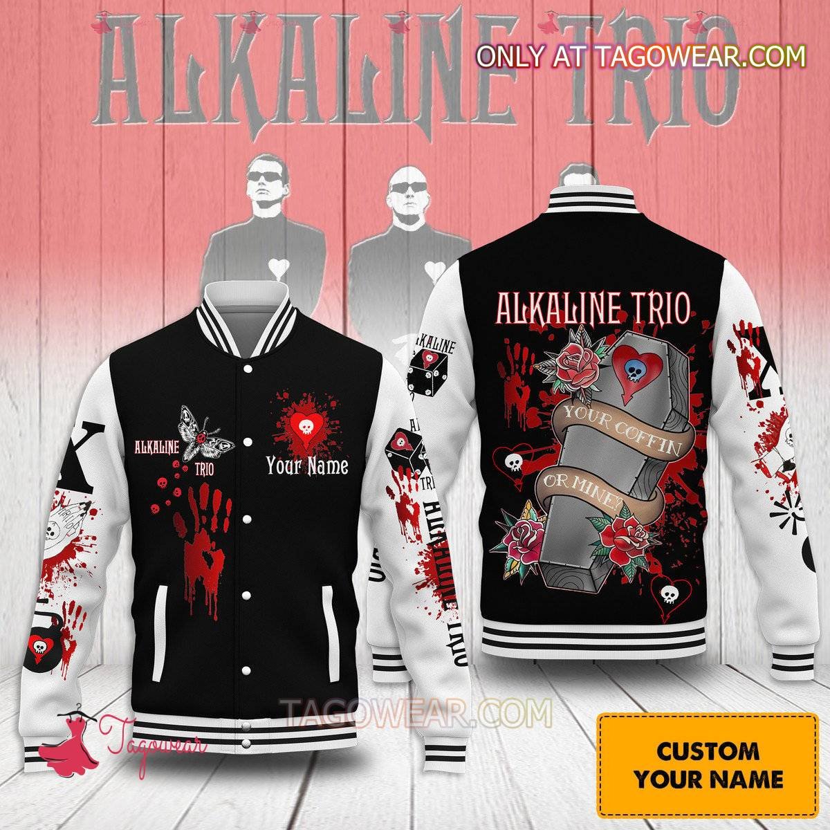 Alkaline Trio Your Coffin Or Mine Personalized Baseball Jacket - bazzada Store