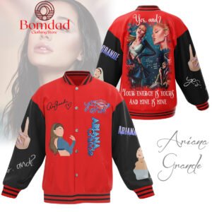 Ariana Grande Your Energy Is Yours And Mine Is Mine Baseball Jacket - bazzada Store