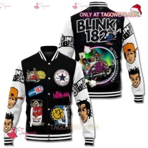 Blink-182 20 Year Anniversary Baseball Jacket - bazzada Store