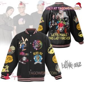 Blink-182 Let's Make This Last Forever Baseball Jacket - bazzada Store