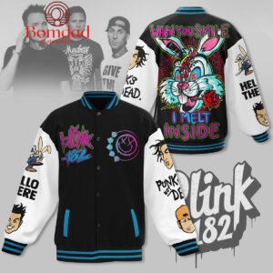 Blink 182 When You Smile I Melt Inside Baseball Jacket - bazzada Store