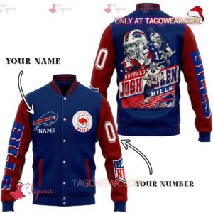Buffalo Bills Josh Allen Personalized Baseball Jacket - bazzada Store