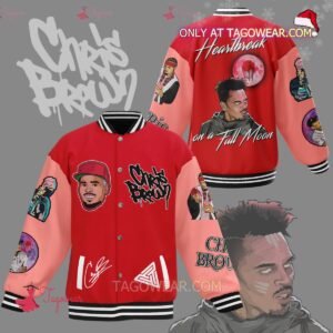 Chris Brown Heartbreak On A Full Moon Baseball Jacket - bazzada Store