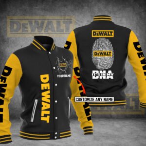 Dewalt Personalized Baseball Jacket DW100124DHN2DKD - bazzada Store
