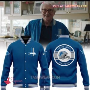 Detroit Lions Loyal Member Baseball Jacket - bazzada Store