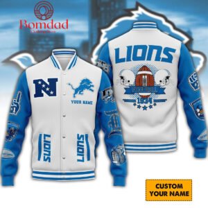 Detroit Lions NFC North Champions Personalized Baseball Jacket - bazzada Store