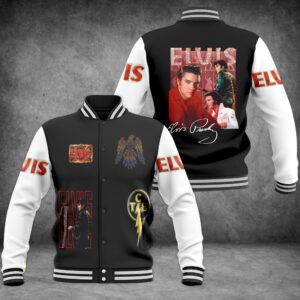 Elvis Presley Purple Baseball Jacket EP050224DHN1DKD - bazzada Store
