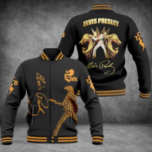 Elvis Presley Baseball Jacket EP300124DHN8DKD - bazzada Store