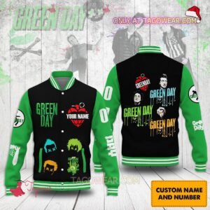 Green Day Personalized Baseball Jacket - bazzada Store