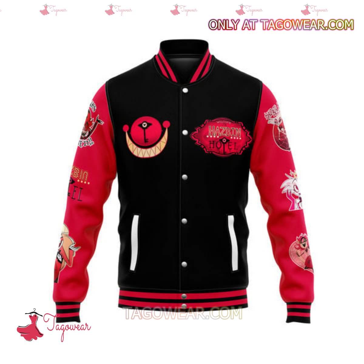 Hazbin Hotel Characters Baseball Jacket - bazzada Store