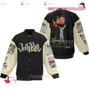 Jelly Roll Somebody Save Me Baseball Jacket - bazzada Store