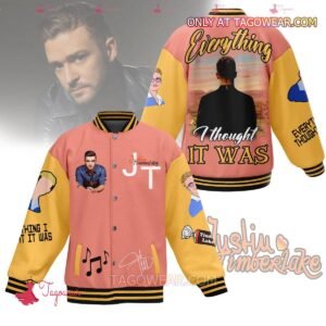 Justin Timberlake Everything I Thought It Was Baseball Jacket - bazzada Store