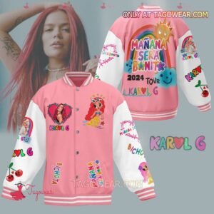 Karol G Manana Sera Bonito 2024 Tour Baseball Jacket - bazzada Store