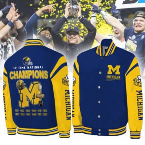 Michigan Wolverines National Champions Football Baseball Jacket MW060324LNQ1TTT - bazzada Store