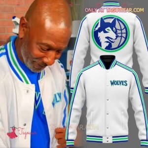 Minnesota Timberwolves Green And Blue Stripes Baseball Jacket - bazzada Store