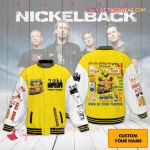 Nickelback Get Rollin' Personalized Baseball Jacket - bazzada Store
