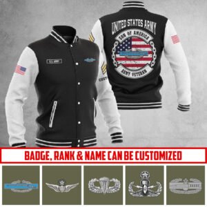 Customized US Army Skill Badges Baseball Jacket #P7378 ? Baseball Jacket - bazzada Store